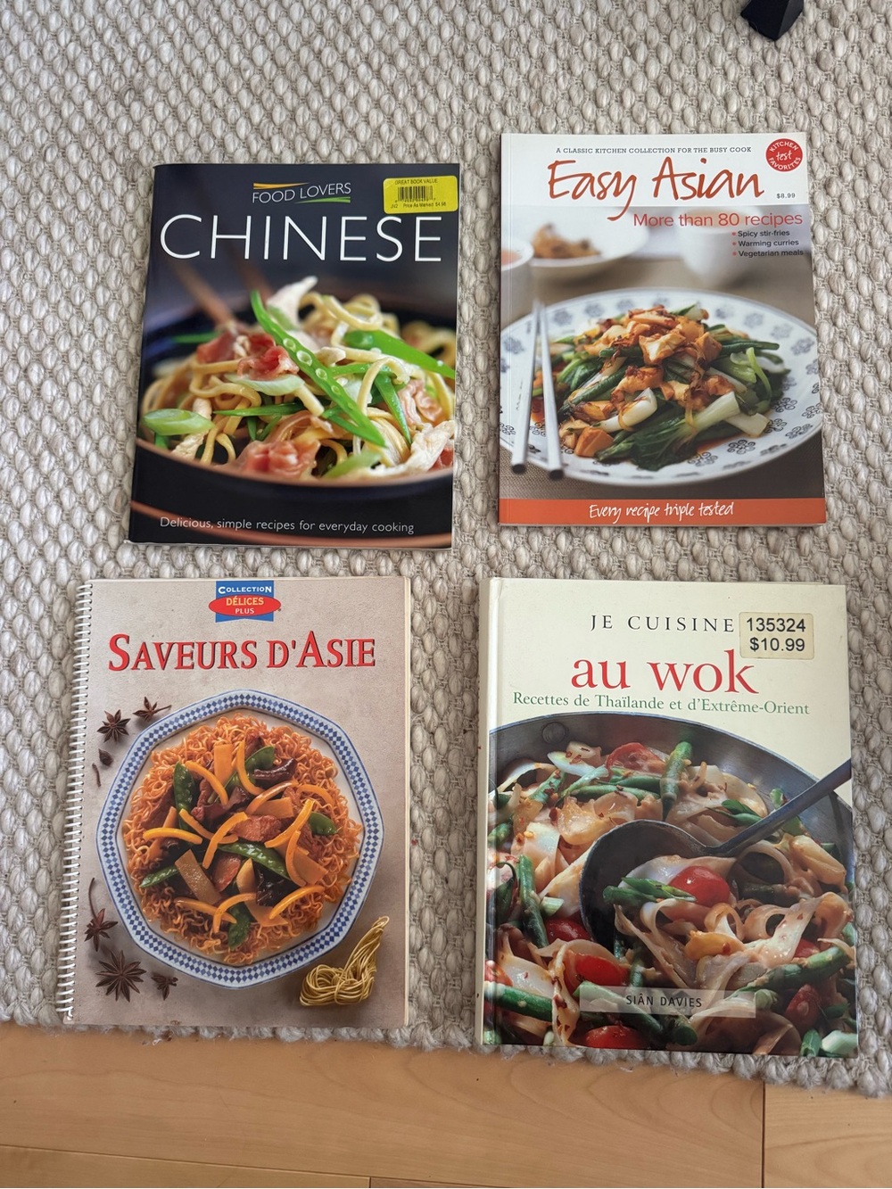 Asian FR/EN cooking recipe books/livres de recettes